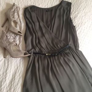 Massimo Dutti Olive Green Dress